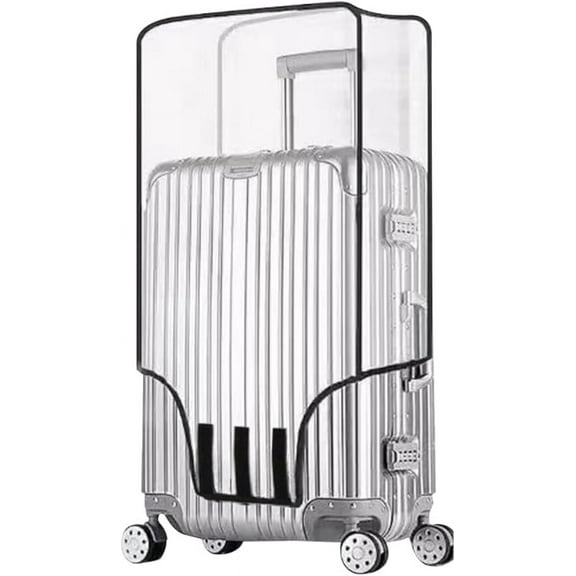 Clear Suitcase Cover - 20 22 24 26 28 30 Inch Suitcase Covers - PVC Waterproof Luggage Cover - Top and Side Handle Gap Suitcase Protector (28 Inch)
