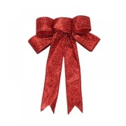 Hamlinson Christmas Bow Ornaments 9 Inch Red Big Bow Christmas Tree Decorations Decorative Bows Ornaments for Wreath Garland Christmas Tree Topper Indoor Outdoor New Year Decorations