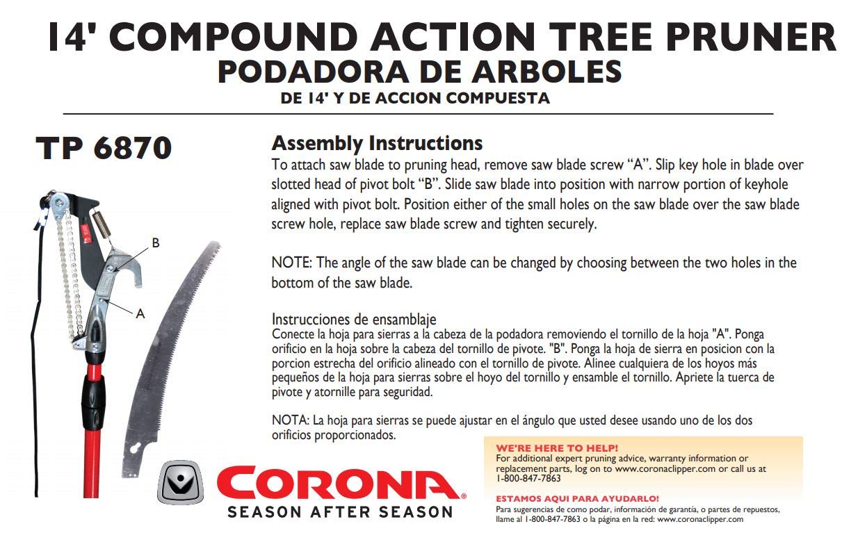 Corona TP6870 Professional Tree Pruner With Fiberglass Handle - image 4 of 7