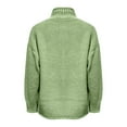 thumbnail image 4 of Green Sweaters for Women's High Neck Large Sweater Batwing Long Sleeve Pullover Loose Knit Pullover Sweater Womens Fall Fashion 2025, 4 of 4