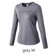 thumbnail image 2 of Minnieouse Ropa interior térmica de otoño para mujer, capa base de cuello redondo, camisetas más cálidas ajustadas de manga larga, camiseta para Prendas para la parte del cuerpo Gris METRO Minnieouse  AP013660-12, 2 of 6