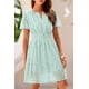 thumbnail image 5 of Vestido PRETTYGARDEN Verano 2025 Cuello en V Encaje Verde Claro XXL, 5 of 8