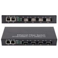 thumbnail image 2 of Convertidor de medios Ethernet RJ45 10/100/1000M 4 fibras 2 puertos modo único fibra Dual para IEEE802.3Z AB 1000BaseSXLX, 2 of 8