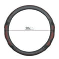 thumbnail image 3 of Car Steering Wheel Cover Wheel Cover Protector, Anti-Slip Breathable Full Surround Universal Car Accessory For Toyota Corolla Crross Corolla Hybrid E+ Allion Harrier -[Black red line]Ice Silk, 3 of 8
