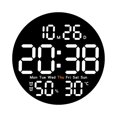 thumbnail image 1 of Luzkey Digital Wall Clock Temperature Meter Mute Remote Control Digital Alarm Clock White, 1 of 8