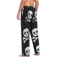 thumbnail image 6 of GZHJMY Vintage Skull Skeleton Bones Pajama Pants For Men, Men's Separate Bottoms, Lounge Pants with Pockets, Christmas New Year Birthday Gifts, Medium, Christmas New Year Birthday Gifts, Medium, 6 of 7