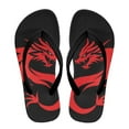 thumbnail image 2 of Psesaysky Boys Girls Flip Flops Red Dragon Print Child Summer Slip-on Thong Sandals Beach Pool Water Shoes(Little/Big Kid) Size 13.5, 2 of 7