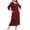 C-Wine139, variant on DHFJKG Nightgowns For Women 3/4 Sleeve Comfortable Loungewear Midi Sleep Dress Front Zipper Crewneck Loose Fit Tunic With Pockets Trendy Home Clothes