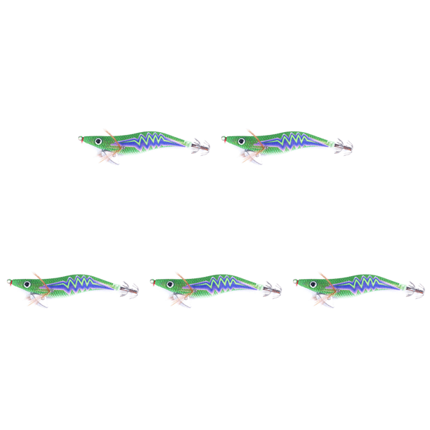 Anzuelos de calamar, señuelos de madera para camarones, señuelos de pesca para pescar (estilo C)