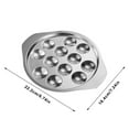 thumbnail image 3 of Stainless Steel Escargot Dish 12 Holes Oyster Serving Pan Mushroom Snail Plate Metal Seafood Serving Tool Escargot Tableware for Home BBQ, 3 of 7