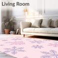 thumbnail image 2 of ODIKA 3'x5' Machine Washable Non-Slip Area Rug, Magical Shimmering Flakes Decorative Floor Joyful Festivities High Traffic Rug, Pink, 652296, 2 of 7
