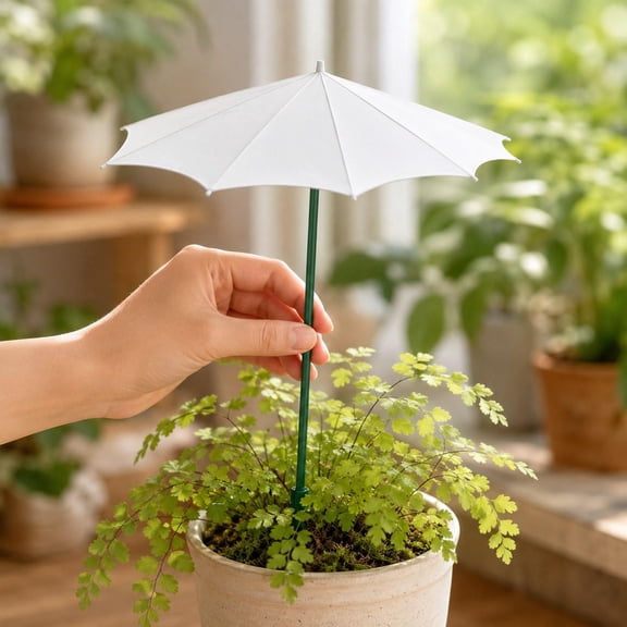 Solace Plant Umbrella for Outdoor Plants Sun Shade for Plants Weather Resistant Sturdy White