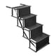 thumbnail image 1 of Rampa para perros para coche Jinwen Tela Oxford ligera 4 escalones Negro con estampado, 1 of 8