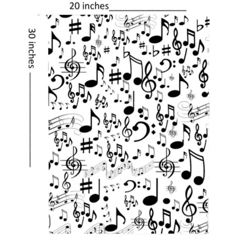 Tissue Paper with Printed Music Note Gift Wrapping or Decoupage 24  Decorative Sheets 20 X 30