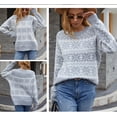 thumbnail image 3 of U.Vomade Women's Drop Shoulder Popover Sweater, 3 of 5