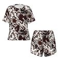 thumbnail image 4 of Lsque Cow Skin Women's Short-Sleeved Pajama Set - 2 Piece Soft and Lightweight Sleepwear Set-Small, 4 of 9