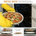 thumbnail image 3 of Gyreuni Pizza Stone Set,13" Pizza Stone for Oven with Steel Scraper& Metal Rack/Handle & Pizza Peel(OAK),& 10pcs Cooking Paper,for Home Cooking Pizza or Bread, 3 of 9