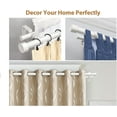 thumbnail image 5 of 1 Inch Double Curtain Rod for Windows 72 to 144 Inches (6-12 Feet), White Heavy Duty Drapery Rods, Adjustable Double Rods with End Caps, 5 of 16