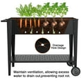 thumbnail image 4 of Homall Raised Garden Bed on Wheels Outdoor Metal Mobile Elevated Planter Box W/ Storage Shelf 3.2 x 1.3 x 2.6 ft, 4 of 7