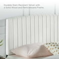 thumbnail image 6 of Platform Bed Frame, Twin Size, White, Velvet, Modern Contemporary, Bedroom Master Guest Suite Room, 6 of 9
