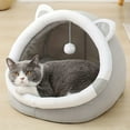 thumbnail image 6 of DABEI Cozy Cartoon Cat Cave Bed - Keep Your Kitten Warm And Snug In This Cute Pet House!, 6 of 12