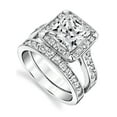 thumbnail image 2 of Women's Sterling Silver 925 Bridal Set Engagement Ring Simulated Diamond 2.5Ct Cubic Zirconia 6, 2 of 7