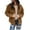 Khaki, variant on Vedolay Women's Suit Jackets Women's Cropped Casual Jacket Button Down Long Sleeve Fitted Casual Coat, M