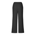 thumbnail image 4 of LEBONYARD Women's Wide Leg Pants with Pockets Lightweight,Womens Pants Plus Size Clerance $5,Women's Solid Color Casual Women's Elastic Pleated Fashionable Casual Pants Black XS, 4 of 7