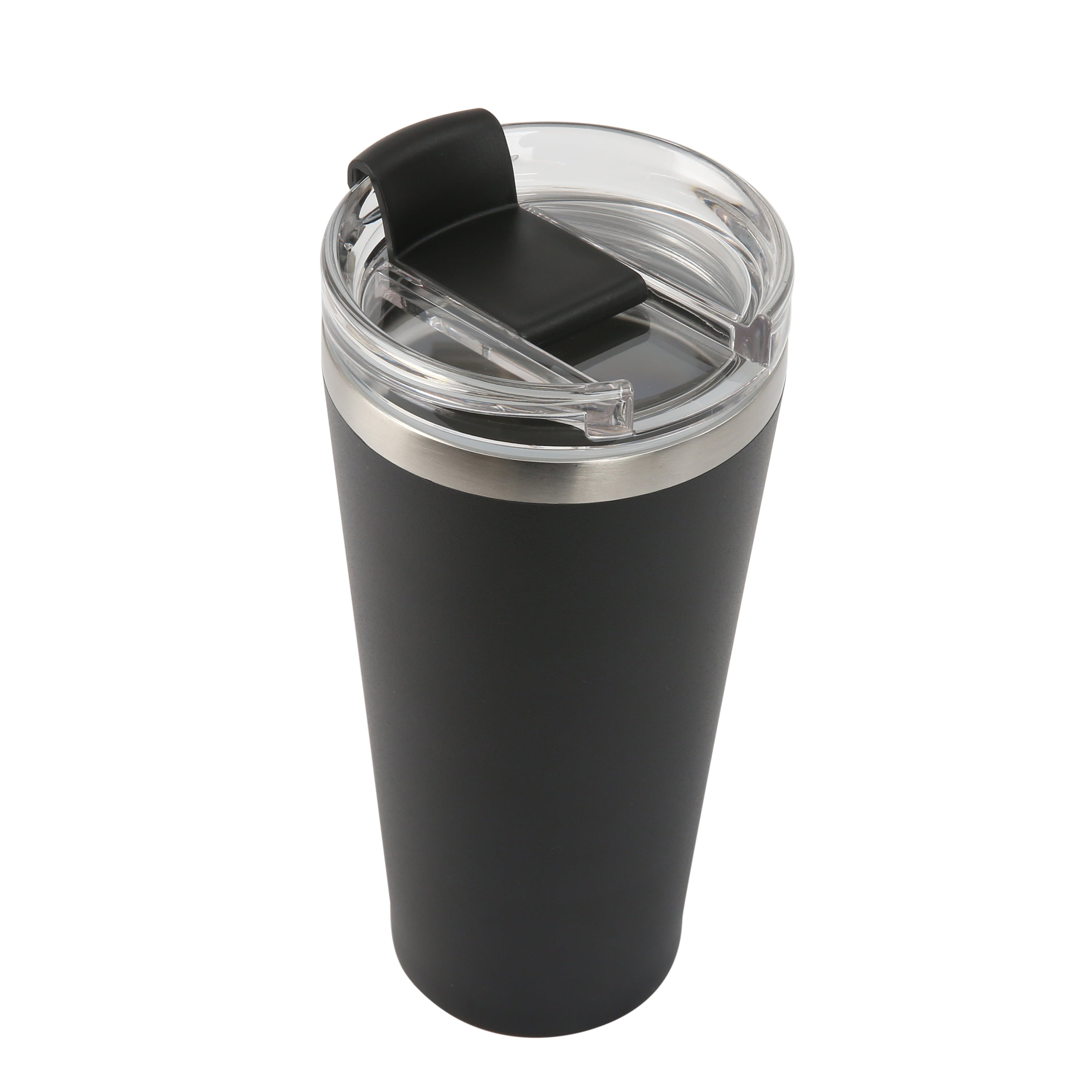 Wellness 20-oz. Double-Wall Stainless Steel Tumbler with Straw - Black