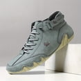 thumbnail image 1 of Men's Handmade Hook And Loop Fastener Casual Sneakers Non-Slip Breathable Boots, 1 of 4