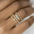 thumbnail image 5 of Womens Simple Geometric Golden Alloy Ring with Sparkling Rhinestone Inlay and Metal Stitch Detailing, Four-Piece Set, 5 of 6