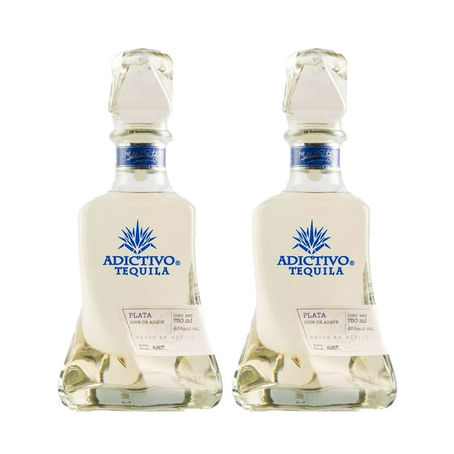 Duo Pack Tequila Adictivo Plata 100% Agave 750 Ml ADICTIVO Tequila Plata
