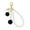 Black, variant on Stylish Faux Pearls and Rose Key Holder Beaded Key Chain Bag Charm Lightweight Keychain Ornament for Women Girls