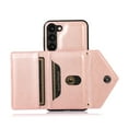 thumbnail image 5 of ELEHOLD Crossbody Luxury Wallet Case for Samsung Galaxy S23 6.1" with Card Slots, Magnetic Button Detachable Shoulder Strap Purse Phone Case, Rosegold, 5 of 5
