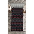 thumbnail image 3 of Ambesonne Abstract Quilted Bedspread Set 2 Pcs, Zigzag Chevron Theme Art, Twin Size, Charcoal Grey Pale Grey, 3 of 3