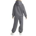 thumbnail image 4 of Womens 2 Piece Outfits Lounge Hoodie Sweatsuit Sets Oversized Sweatshirt Baggy Fall Fashion Hoodies & Sweatpants Dark Gray XL, 4 of 5
