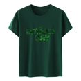 thumbnail image 4 of TSADFHJI T-Shirts pour Femmes Longs Mode Décontractée Imprimé Col Rond Manches Courtes Pull T-Shirt m Vert, 4 of 4