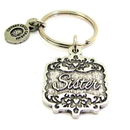 - Chubby Chico Charms Sister Victorian Scroll Key Chain