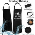 thumbnail image 3 of Funny Grilling Aprons for Men, Black Grilling Cooking Barbecue Apron for Men Funny, Adjustable Grill Apron with Pockets for Dad Husband Kitchen Cooking Baking BBQ, 3 of 6