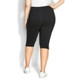 thumbnail image 2 of Avenue Women's Plus Size Gracie Eyelet High Rise Capri Pants, 2 of 4