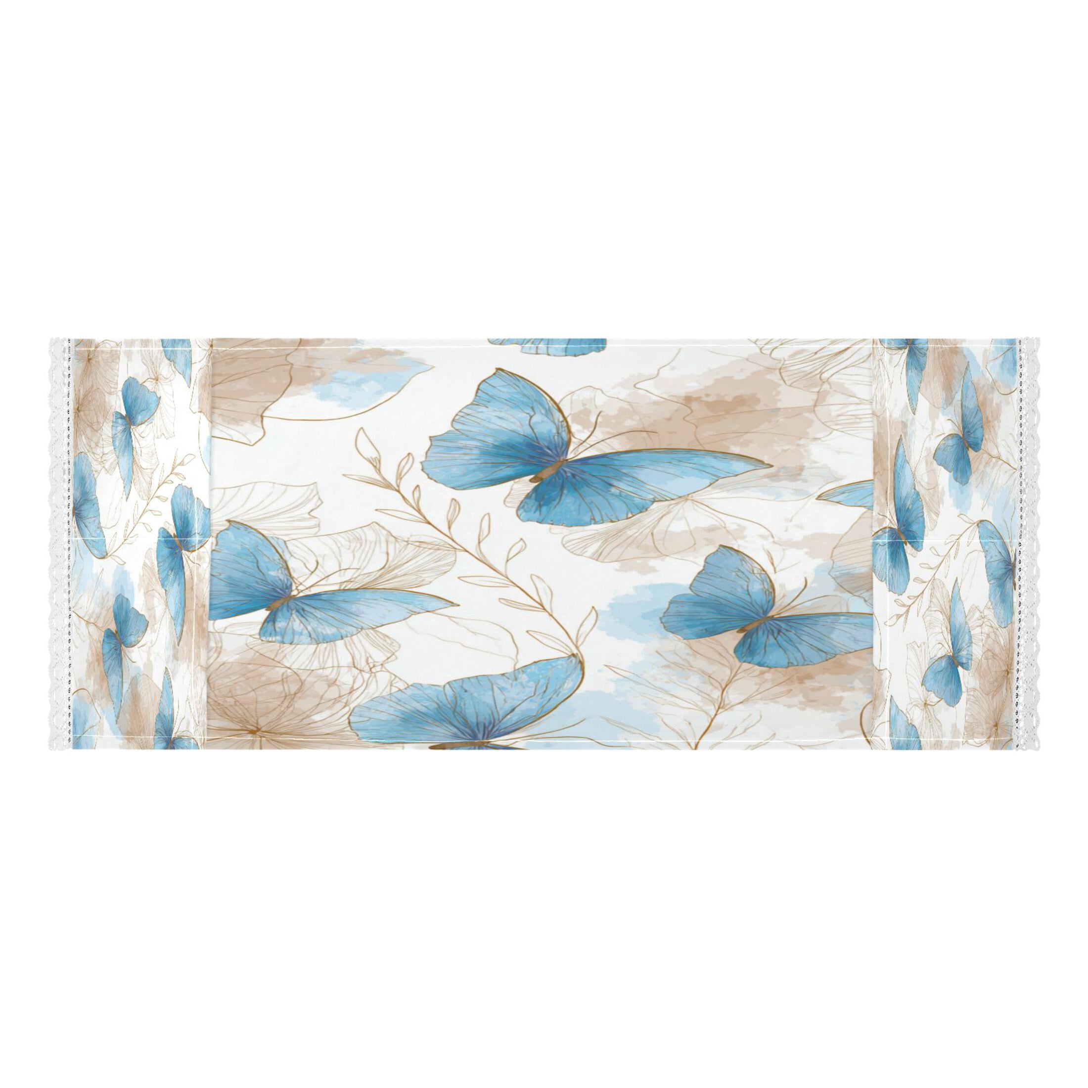 Wobogo Soft Blue Butterfly Washing Machine Cover Dustproof Washer Dryer Cover Waterproof Laundry Room Decorative Protector