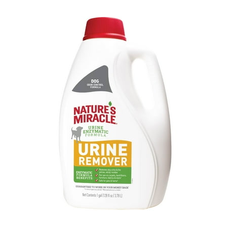 Nature’s Miracle Dog Urine Remover, 128 Ounces, Enzymatic Formula