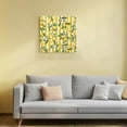 thumbnail image 4 of Canvas Print Wall Art Oil Paintings Farm Lemon Fruit Yellow Stripe Picture Prints Artwork for Living Room Kitchen Bathroom Bedroom,Stretched and Framed Ready to Hang,Watercolor Flower Green Leaves, 4 of 9