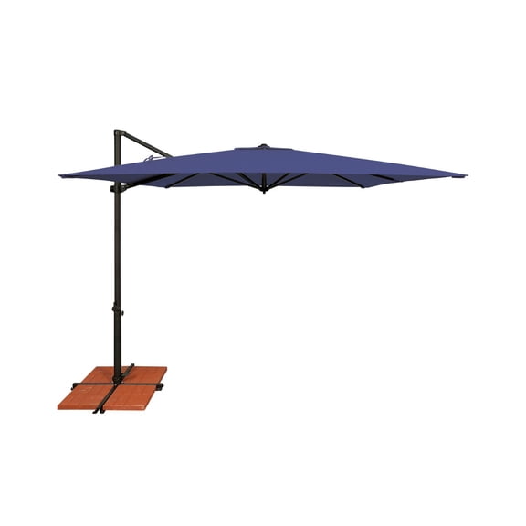 SimplyShade 8.5ft Square Outdoor Patio Umbrella with Cross Bar Stand, Sky Blue