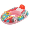 Yacht Pool Float Inflatable Yacht Steering Wheel PVC Anti Leakage Leg Holes Toddler Swim Float