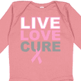 thumbnail image 4 of Inktastic Live Love Cure Breast Cancer Boys or Girls Long Sleeve Baby Bodysuit, 4 of 5