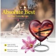 thumbnail image 5 of Manhattan Bridge Sunset Large Urns, Heart Shaped Urns For Cremation Ashes Mother, Funeral Urns For Adult Ashes Women And Men, Urn For Ashes Adult Male , Urns For Dad, Burial Urns 8 Inch, 5 of 5
