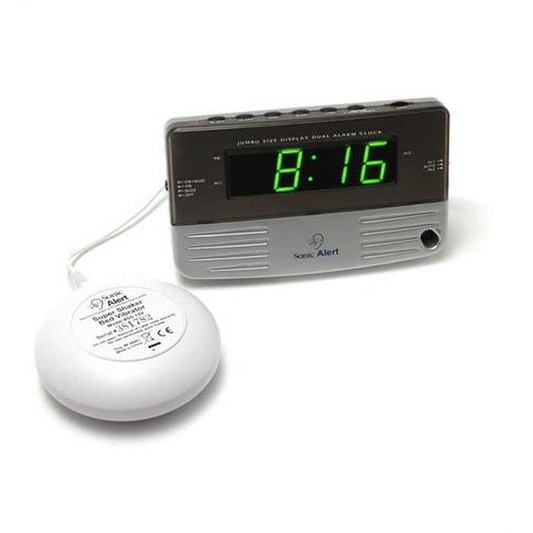 Sonic Alert Bedroom Alarm Clock with Super Shaker, Loud Dual Alarm