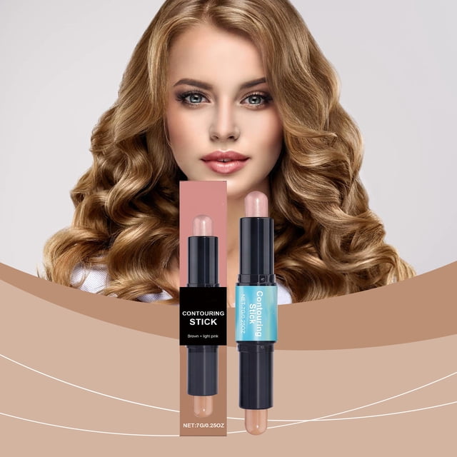 2-in-1 Double Head High Light Repair Stick Brightens Concealer Naturally Three-dimensional Shaping Portable Rotary Pen Body Suitable For Commuting Makeup