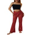 thumbnail image 2 of Women Bootleg Yoga Pants V Crossover High Waisted Flare Workout Leggings S-2XL, 2 of 5